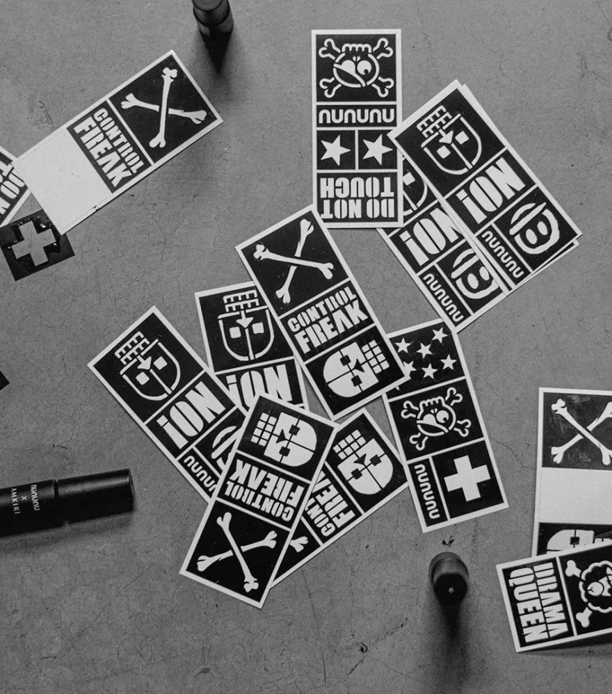 Amkiri X Icons Stencil Set<NUNUNU Cheap