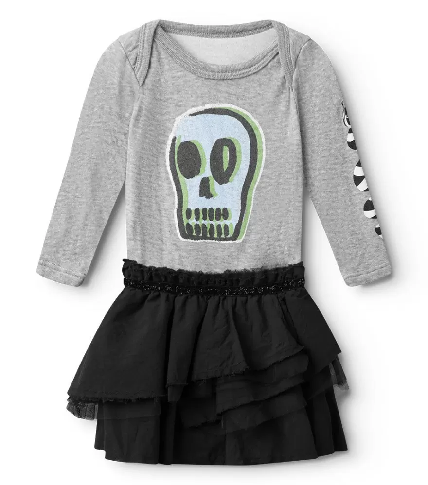 Dizzy Skull Onesie Skirt<NUNUNU Store