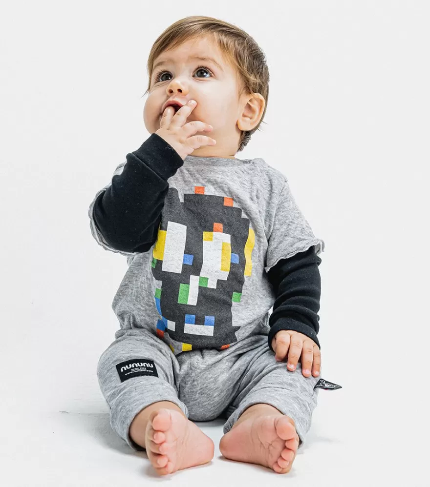 Soft Pixel Skull Overall<NUNUNU Shop